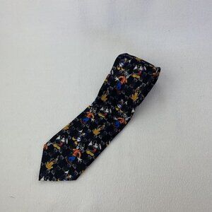 Mickey Unlimited Men's Necktie Tie Mickey Mouse Goofy Pluto Black Vintage